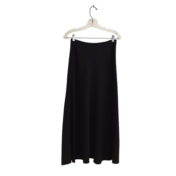 Black‎ Maxi Skirt Long High Waist Minimalist Elegant Evening Party - Picture 1 of 7
